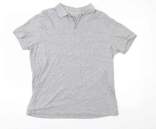 George Mens Grey    Polo Size L