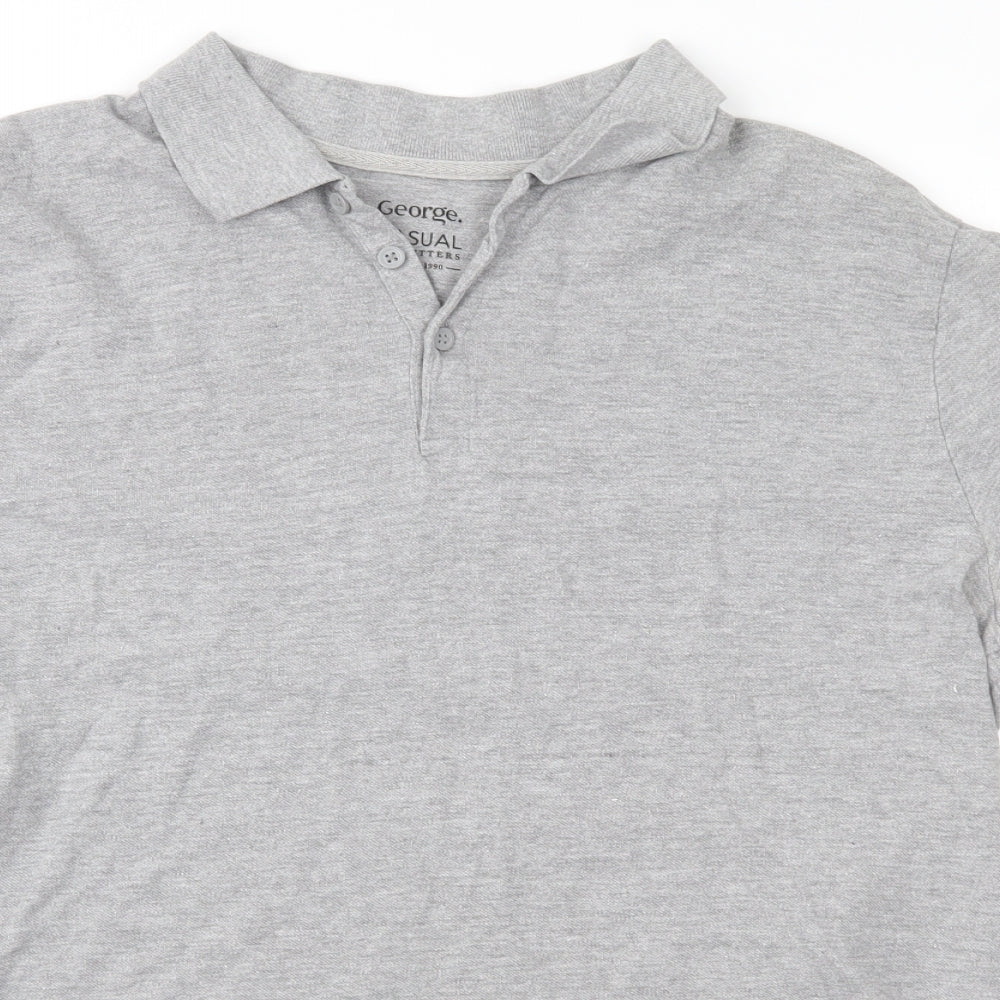 George Mens Grey    Polo Size L