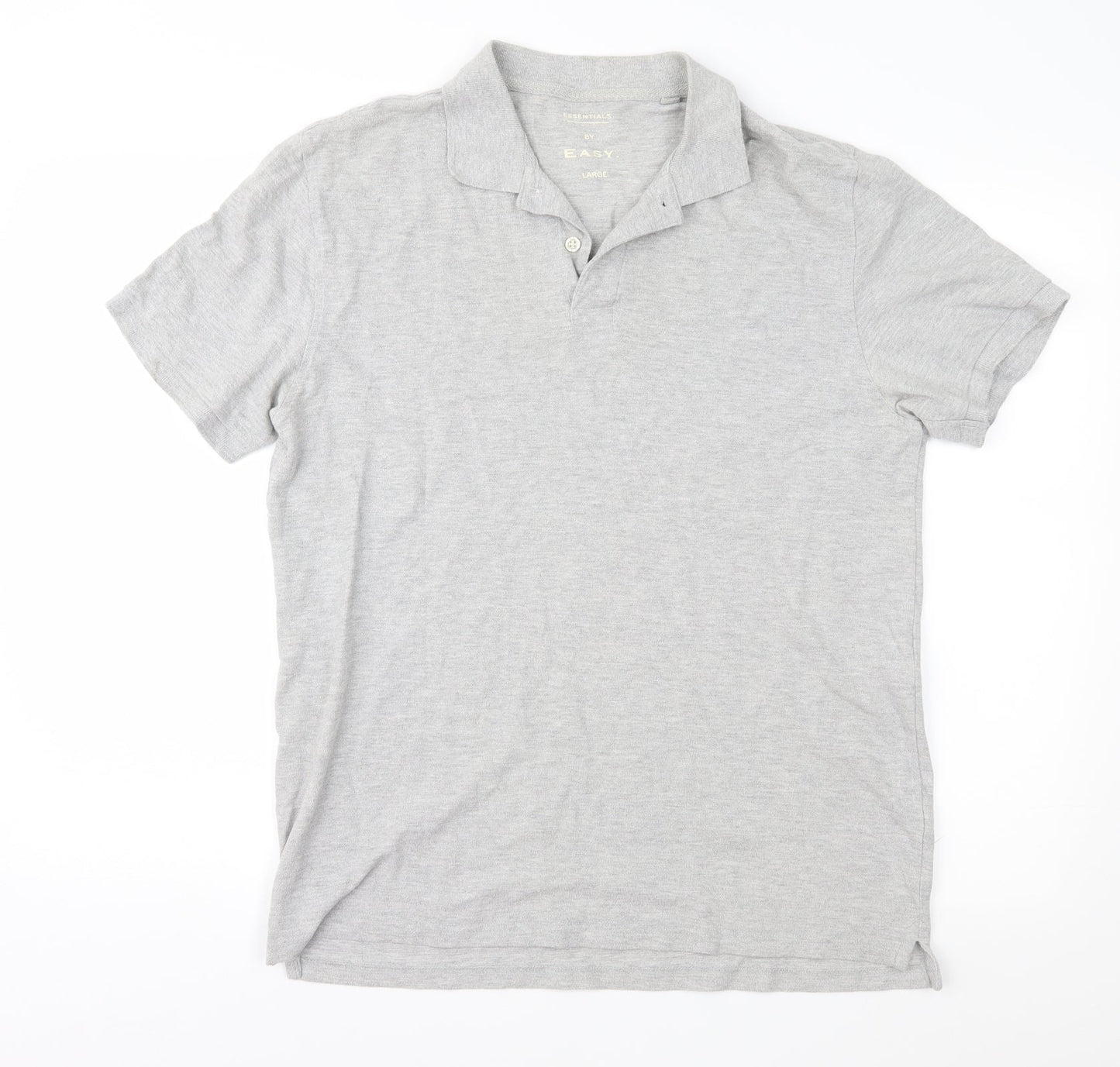Easy Mens Grey    Polo Size L