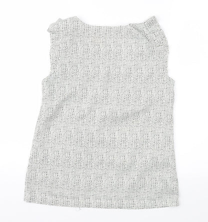 F&F Womens Grey Geometric  Basic Blouse Size 10