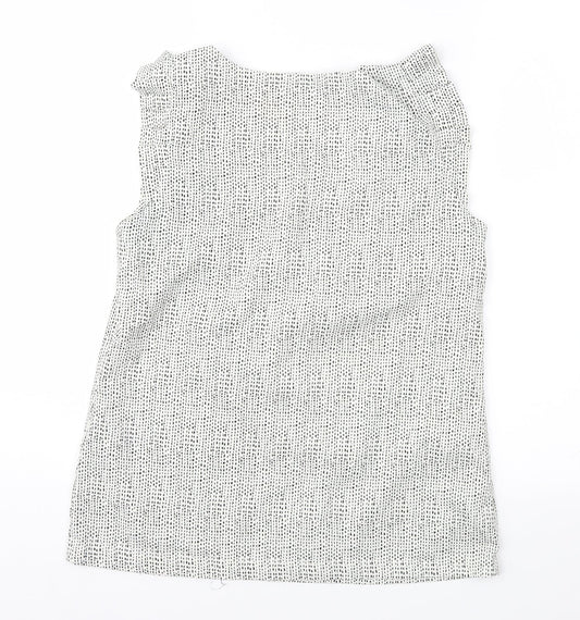 F&F Womens Grey Geometric  Basic Blouse Size 10