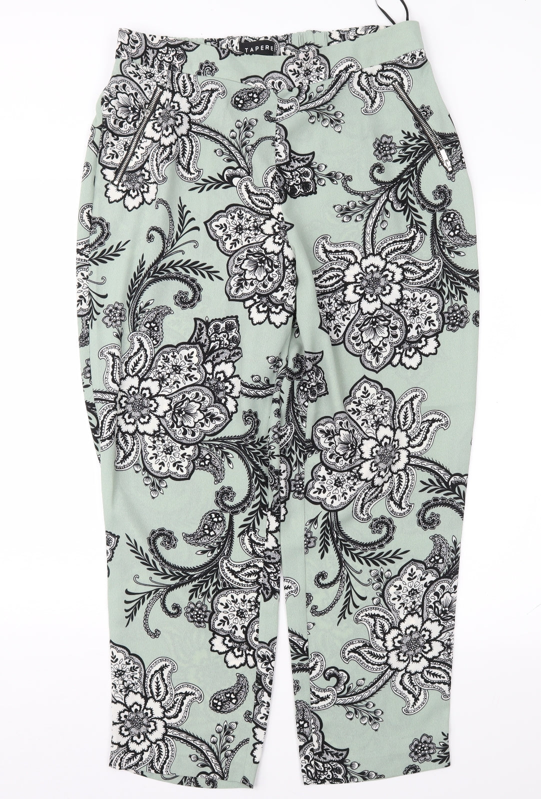 Womens UK Size 14 Peacocks Regular Fit  Green Trousers