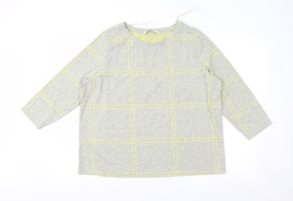 TU Womens Green Geometric  Basic Blouse Size 18