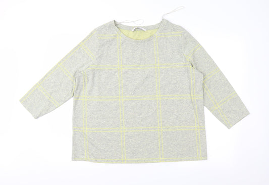 TU Womens Green Geometric  Basic Blouse Size 18