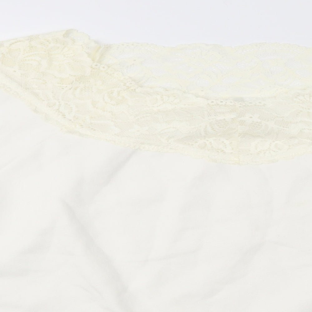 H&M Womens Ivory   Pullover Sweatshirt Size XL