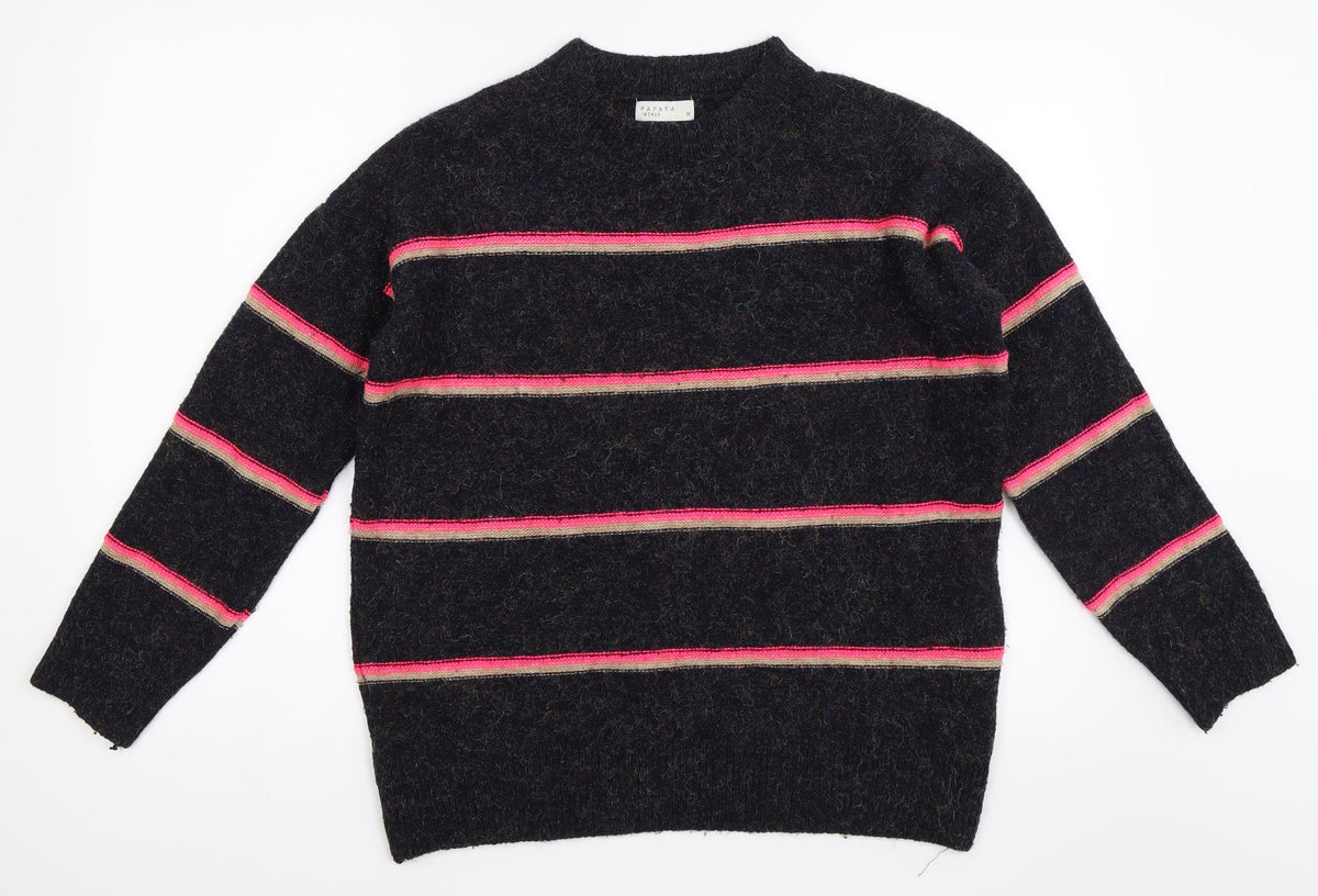Front view of Papaya women’s black jumper, size M