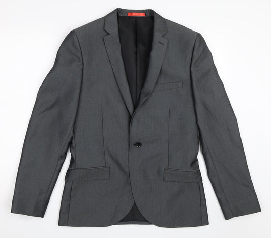 Mens UK Size 38 Ventuno 21 Regular Grey Suit Jacket