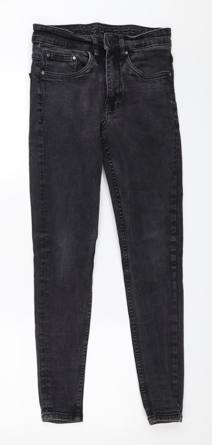 Beck & Hersey Womens Black  Denim Skinny Jeans Size 28 in L27 in