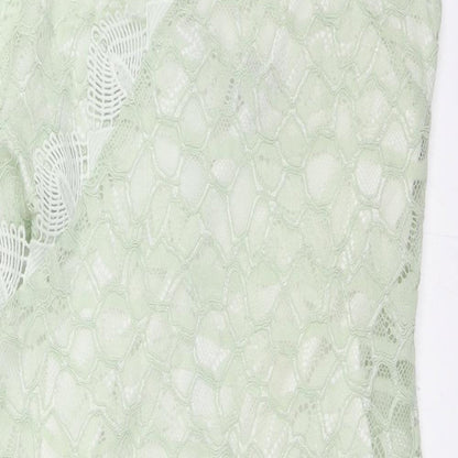 Topshop Womens Green  Lace Mini  Size 8