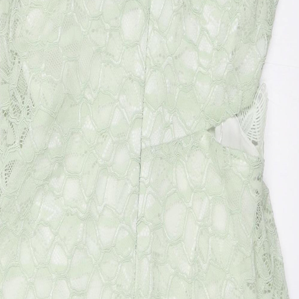 Topshop Womens Green  Lace Mini  Size 8