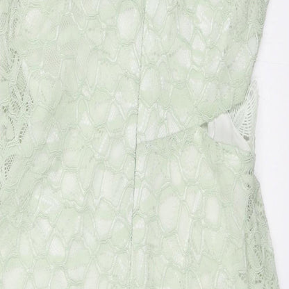 Topshop Womens Green  Lace Mini  Size 8