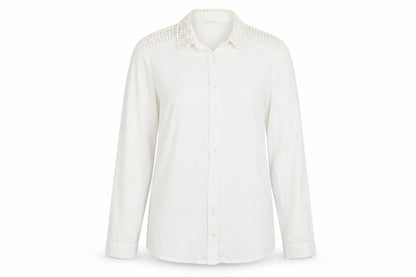 ES Womens White   Basic Button-Up Size M