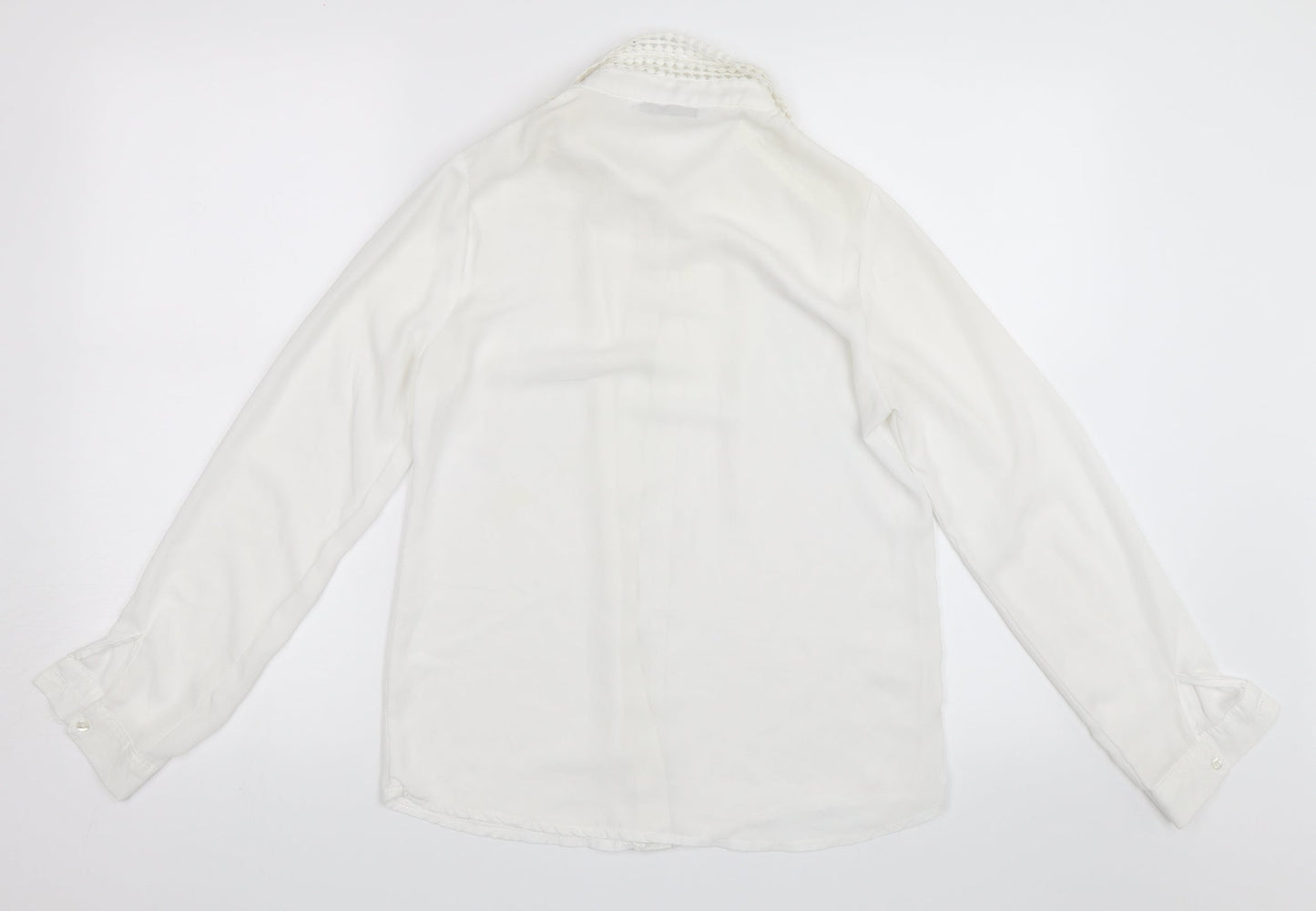 ES Womens White   Basic Button-Up Size M
