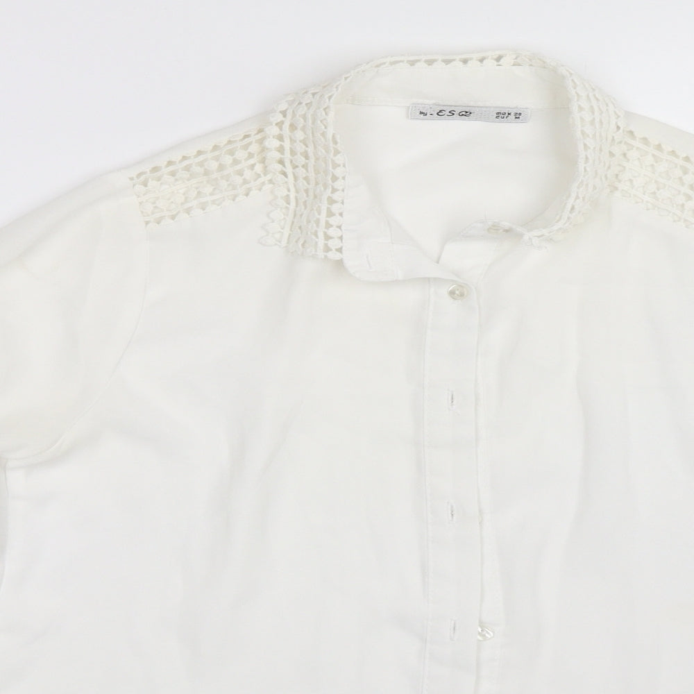 ES Womens White   Basic Button-Up Size M