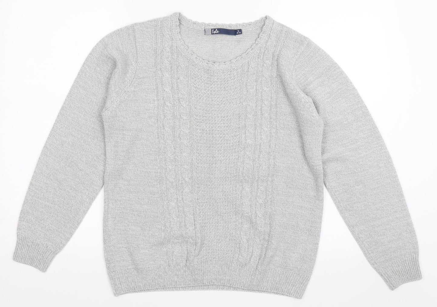 Isle Womens Grey   Pullover Jumper Size S
