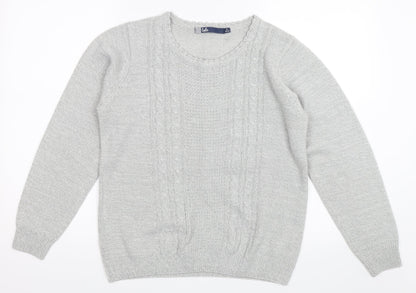 Isle Womens Grey   Pullover Jumper Size S
