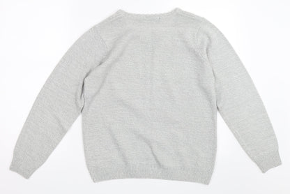 Isle Womens Grey   Pullover Jumper Size S
