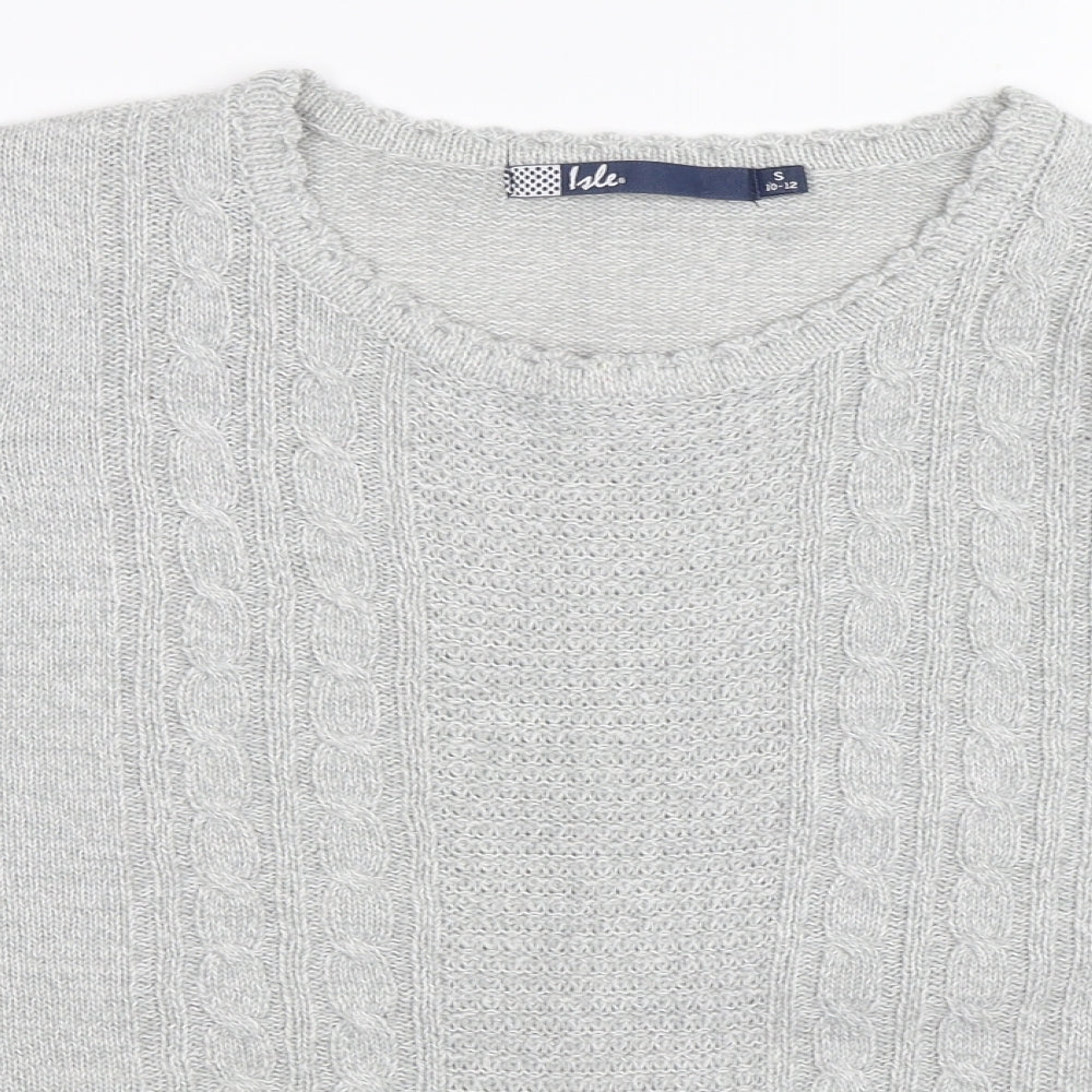 Isle Womens Grey   Pullover Jumper Size S