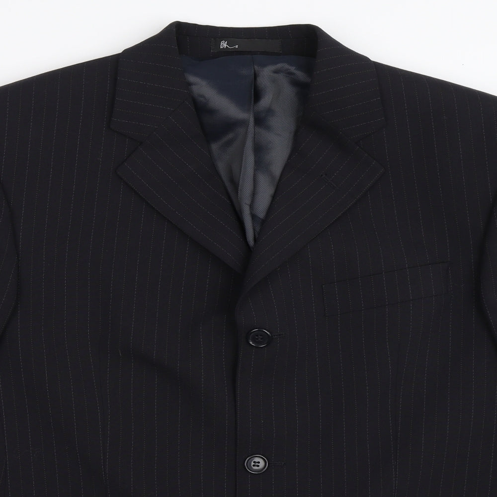 Mens UK Size 38 BHS Regular Black Suit Jacket
