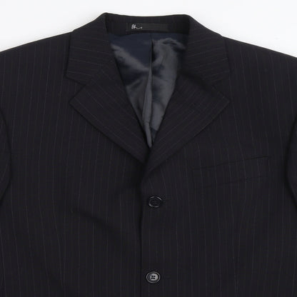 Mens UK Size 38 BHS Regular Black Suit Jacket