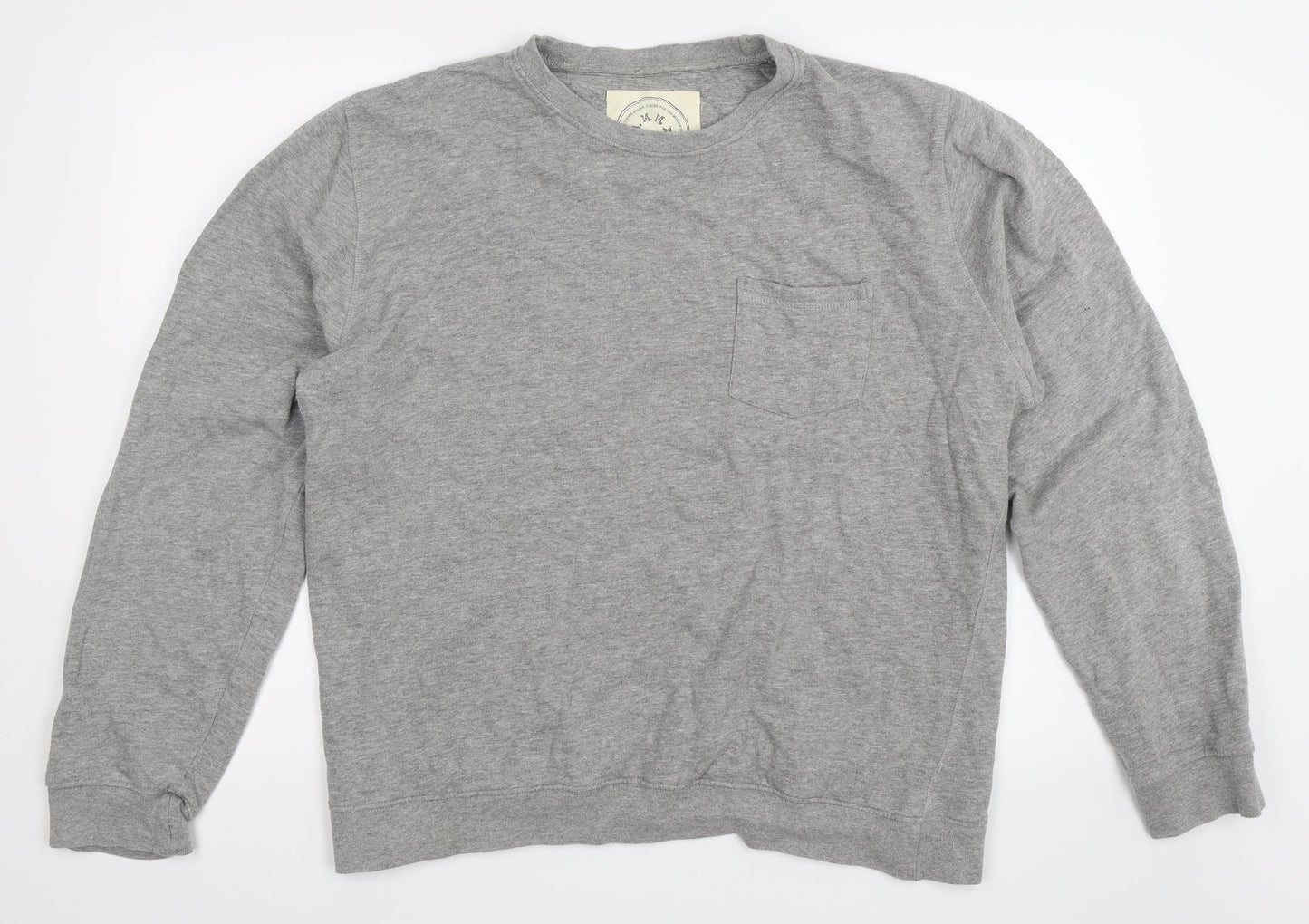 Mens UK Size XL Preworn Grey Pullover Sweatshirt