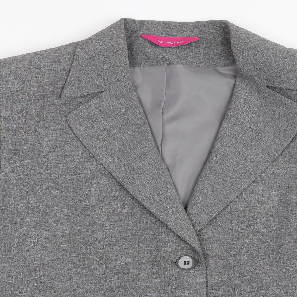 Womens UK Size 14 For Women Regular Grey Blazer