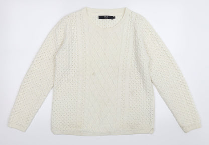 Isle Womens Ivory   Pullover Jumper Size 10