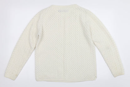 Isle Womens Ivory   Pullover Jumper Size 10