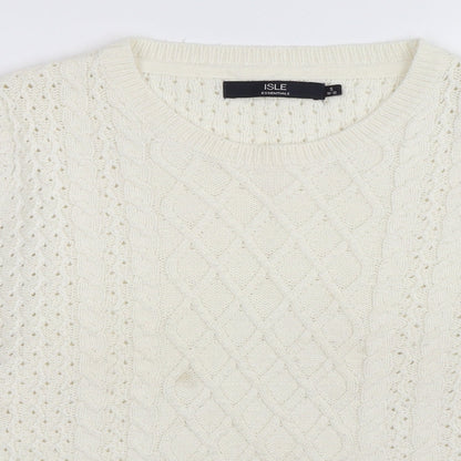 Isle Womens Ivory   Pullover Jumper Size 10