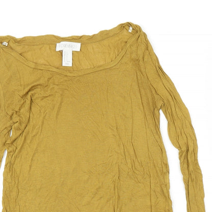 FOREVER 21 Womens Yellow   Basic T-Shirt Size S