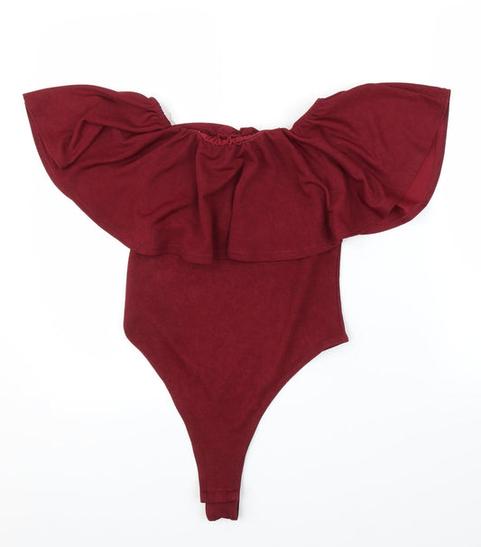 PRETTYLITTLETHING Womens Purple   Leotard One-Piece Size 8