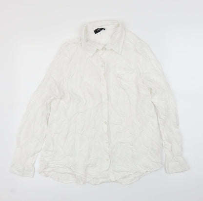 Papaya Womens White   Basic Button-Up Size 12