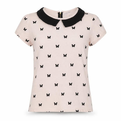 Womens UK Size S Bershka Pink Basic T-Shirt