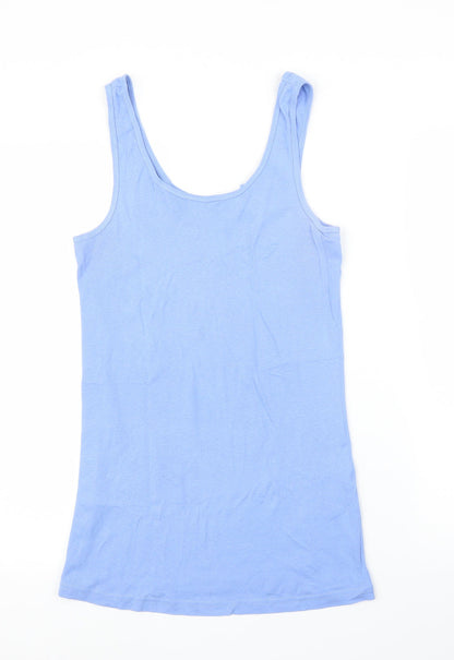 Womens UK Size 14 Debenhams Blue Basic Tank