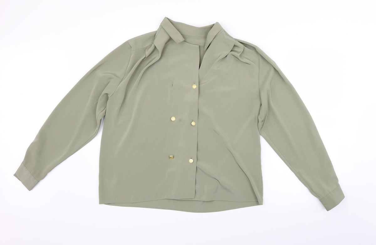 St Michael Womens Green Basic Blouse Size 14