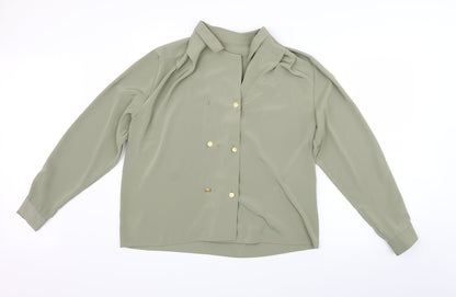 St Michael Womens Green Basic Blouse Size 14