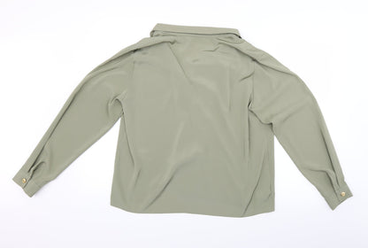 St Michael Womens Green Basic Blouse Size 14
