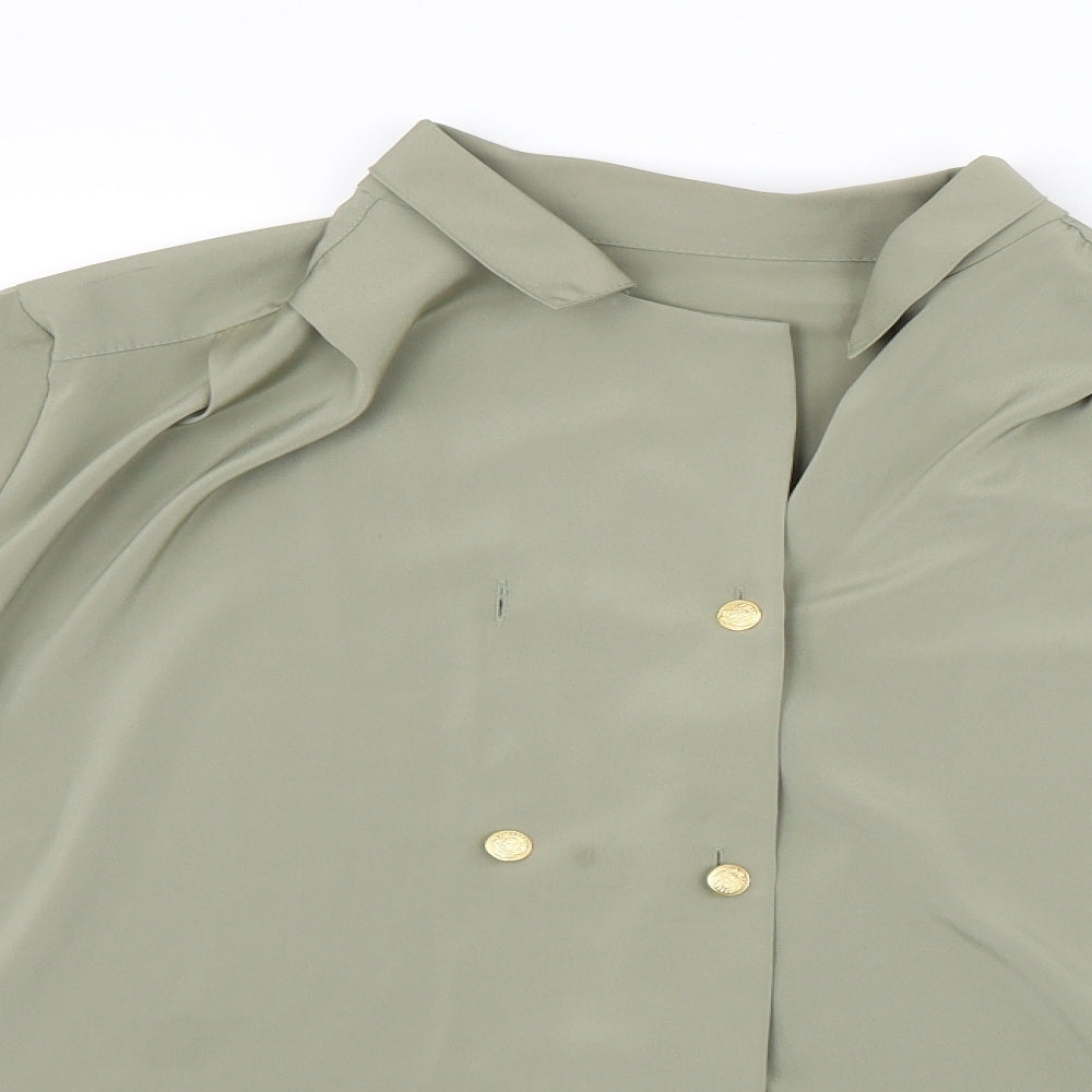St Michael Womens Green Basic Blouse Size 14