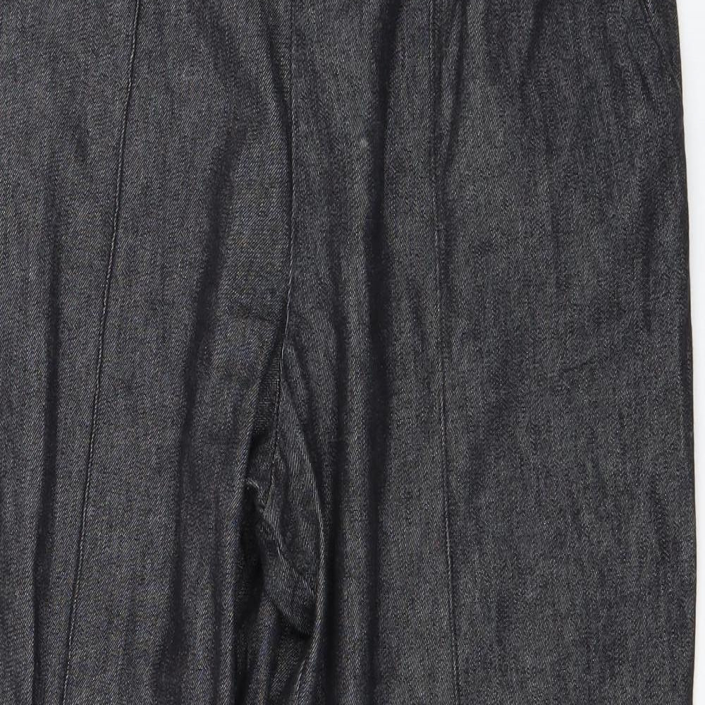 Marks and Spencer Womens Grey  Denim Dress Pants Trousers Size 14 L26 in