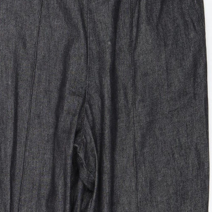 Marks and Spencer Womens Grey  Denim Dress Pants Trousers Size 14 L26 in