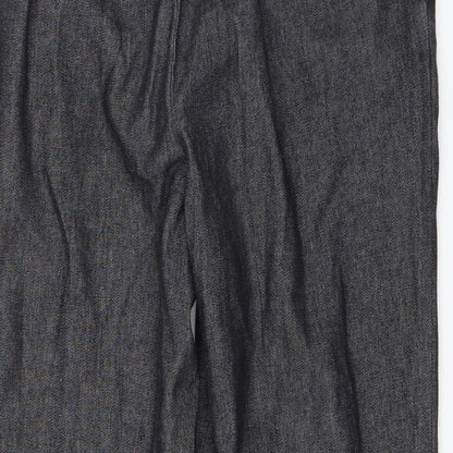 Marks and Spencer Womens Grey  Denim Dress Pants Trousers Size 14 L26 in