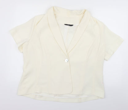 BM Womens Ivory   Jacket Blazer Size 20