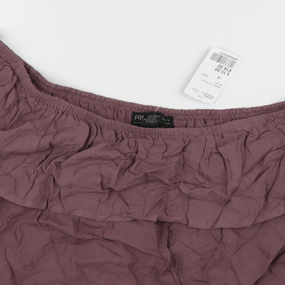 FOREVER 21 Womens Purple   Cropped Blouse Size XL
