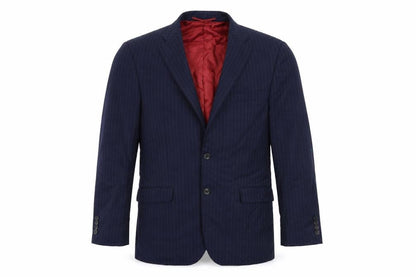 Savoy Taylors Guild Mens Blue Striped  Jacket Suit Jacket Size 38