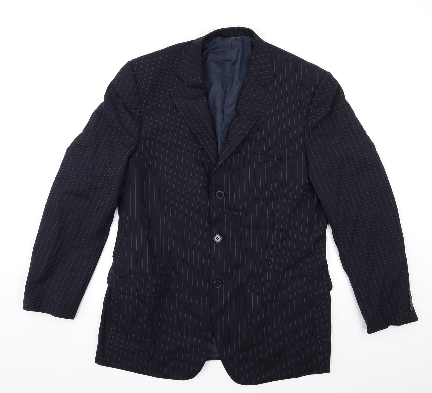 Mens UK Size 38 Preworn Regular Blue Suit Jacket