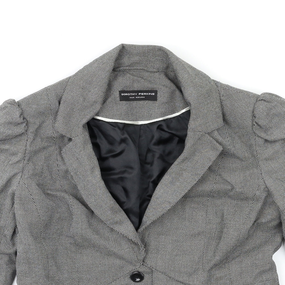 Womens UK Size 14 Dorothy Perkins Grey Overcoat