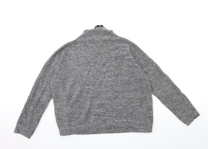 New Look Womens Grey  Knit Pullover Jumper Size S