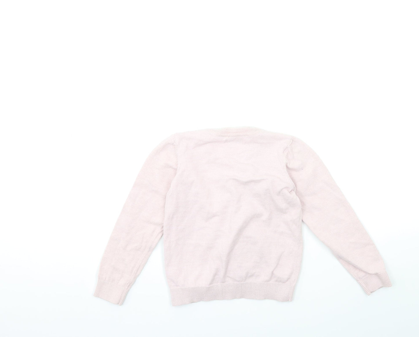 Malwee Girls Pink  Knit Cardigan Jumper Size 6 Years