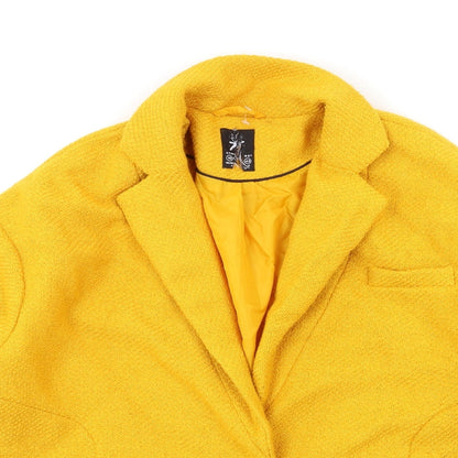 Atmosphere Womens Yellow   Overcoat Coat Size 10