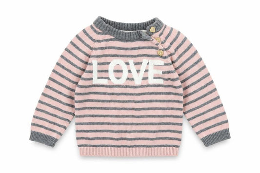 H&M Baby Pink Striped  Pullover Jumper Size 6-9 Months